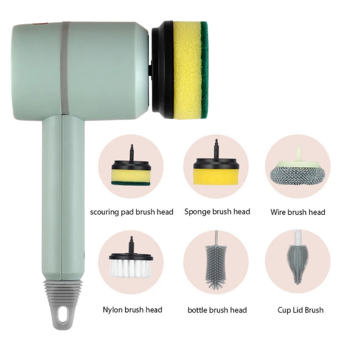 6-i-1 Elektriske Rengøringsbørste – Black Friday Tilbud – Inkl. 6 Gratis Hoveder