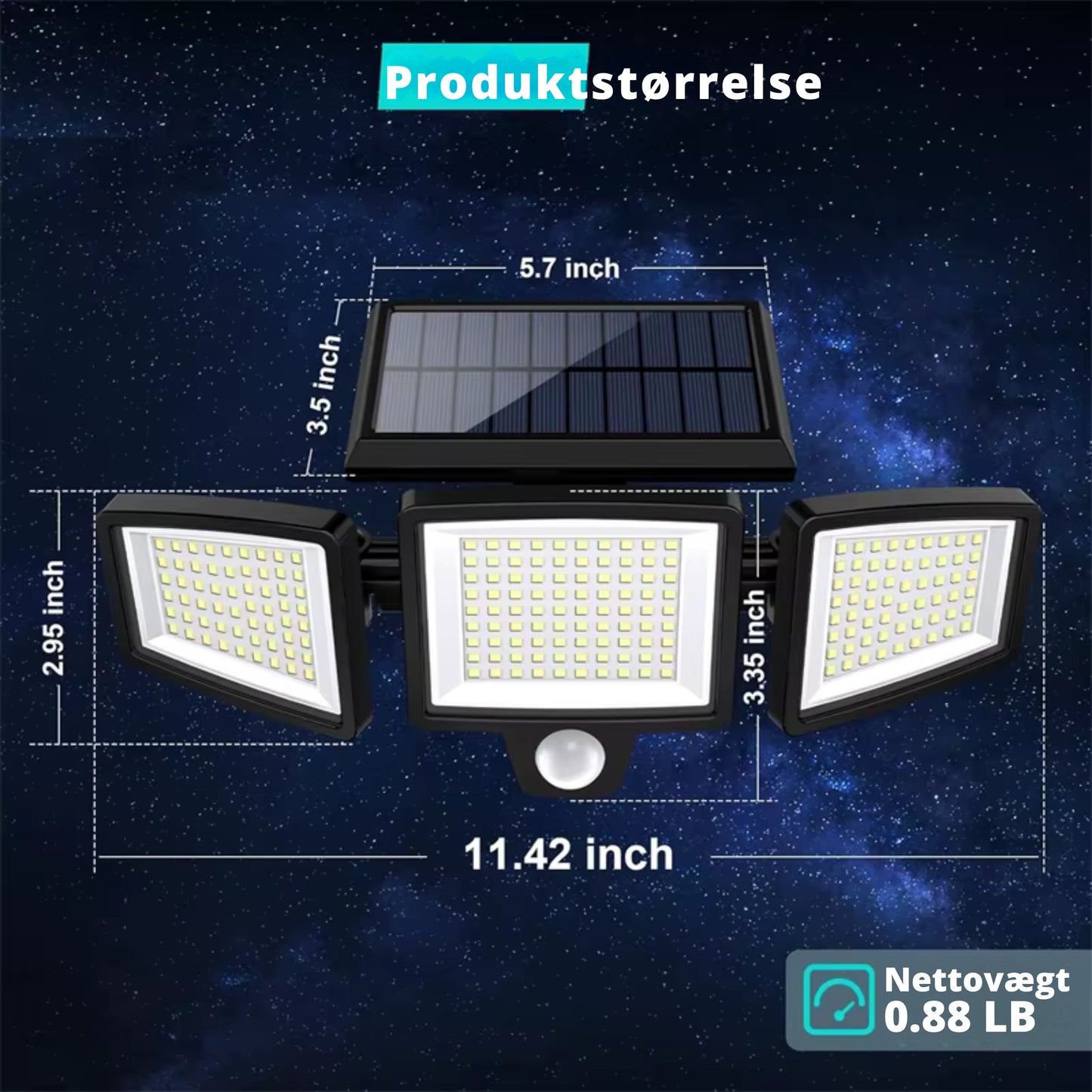 Solcel LED Udendørs Lampe (1 for 596 kr. eller 2 for 971,85 kr. – spar 220,15 kr.)