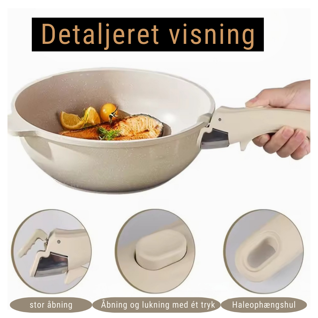 Aftageligt pandehåndtag