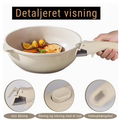 Aftageligt pandehåndtag