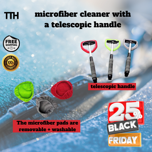 Bil vinduesbørste + 3 klude