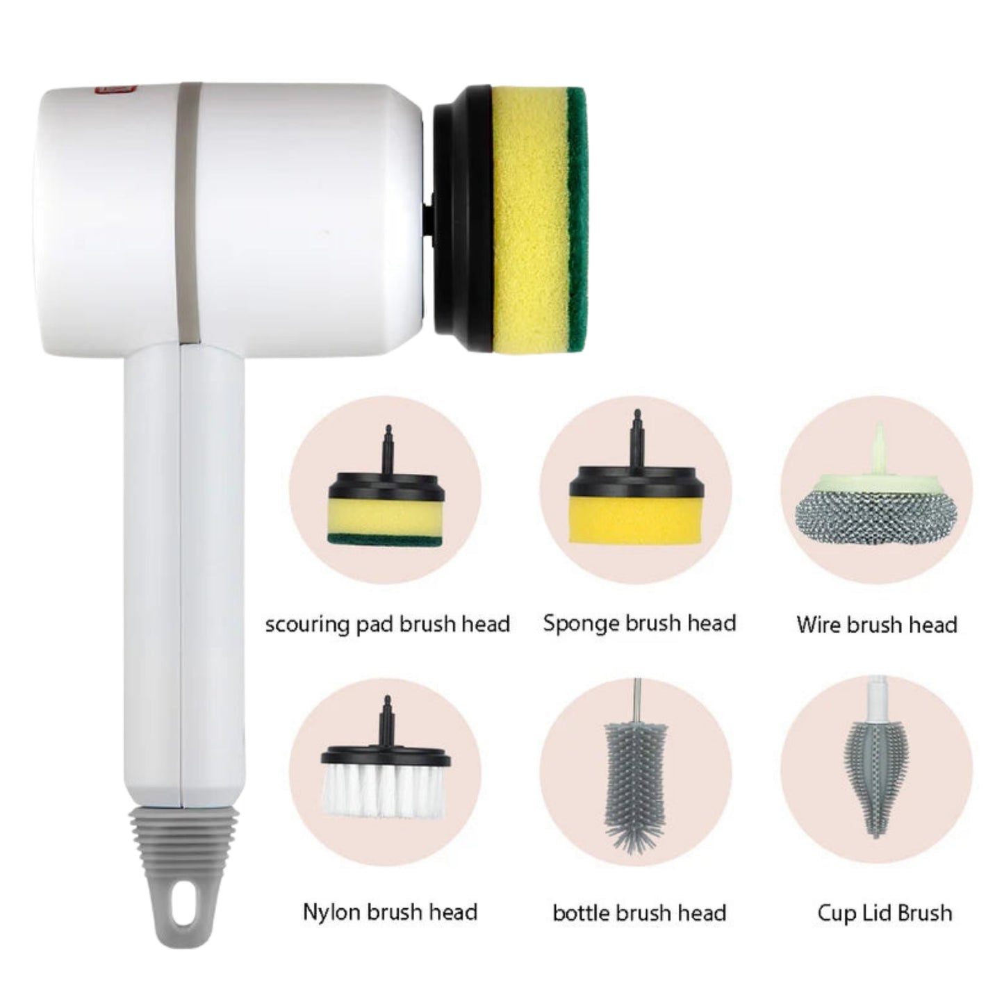 6-i-1 Elektriske Rengøringsbørste – Black Friday Tilbud – Inkl. 6 Gratis Hoveder