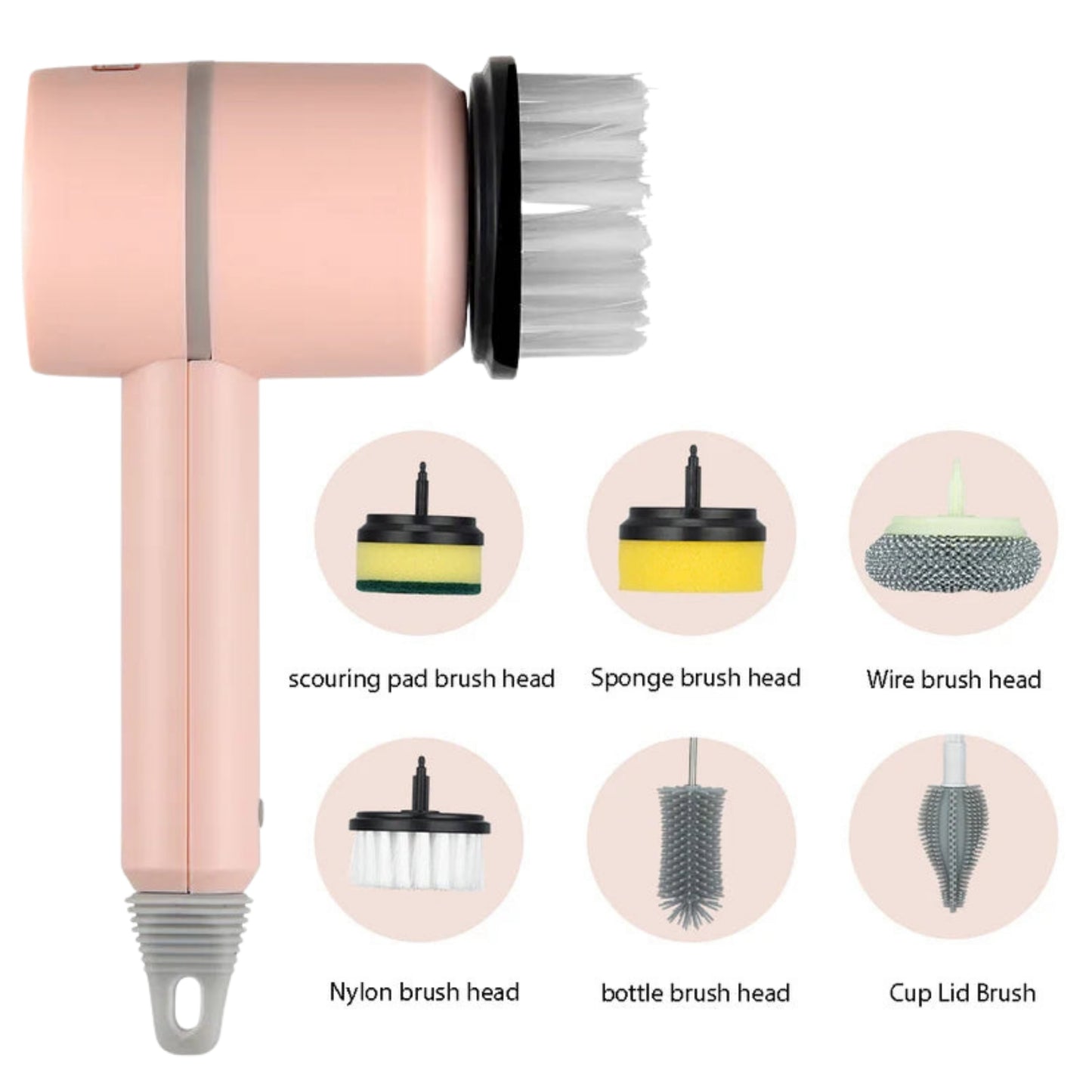 6-i-1 Elektriske Rengøringsbørste – Black Friday Tilbud – Inkl. 6 Gratis Hoveder