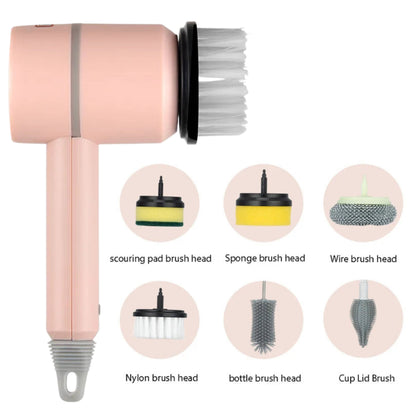 6-i-1 Elektriske Rengøringsbørste – Black Friday Tilbud – Inkl. 6 Gratis Hoveder