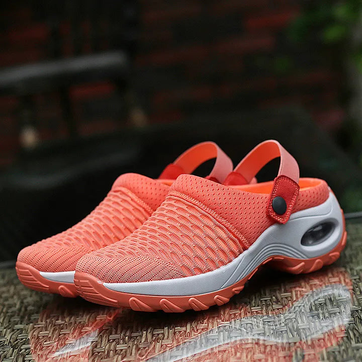 ⭐50% RABAT⭐ Ortopædiske Træsko med Luftpudestøtte – Lindrer Tryk på Ryg og Knæ