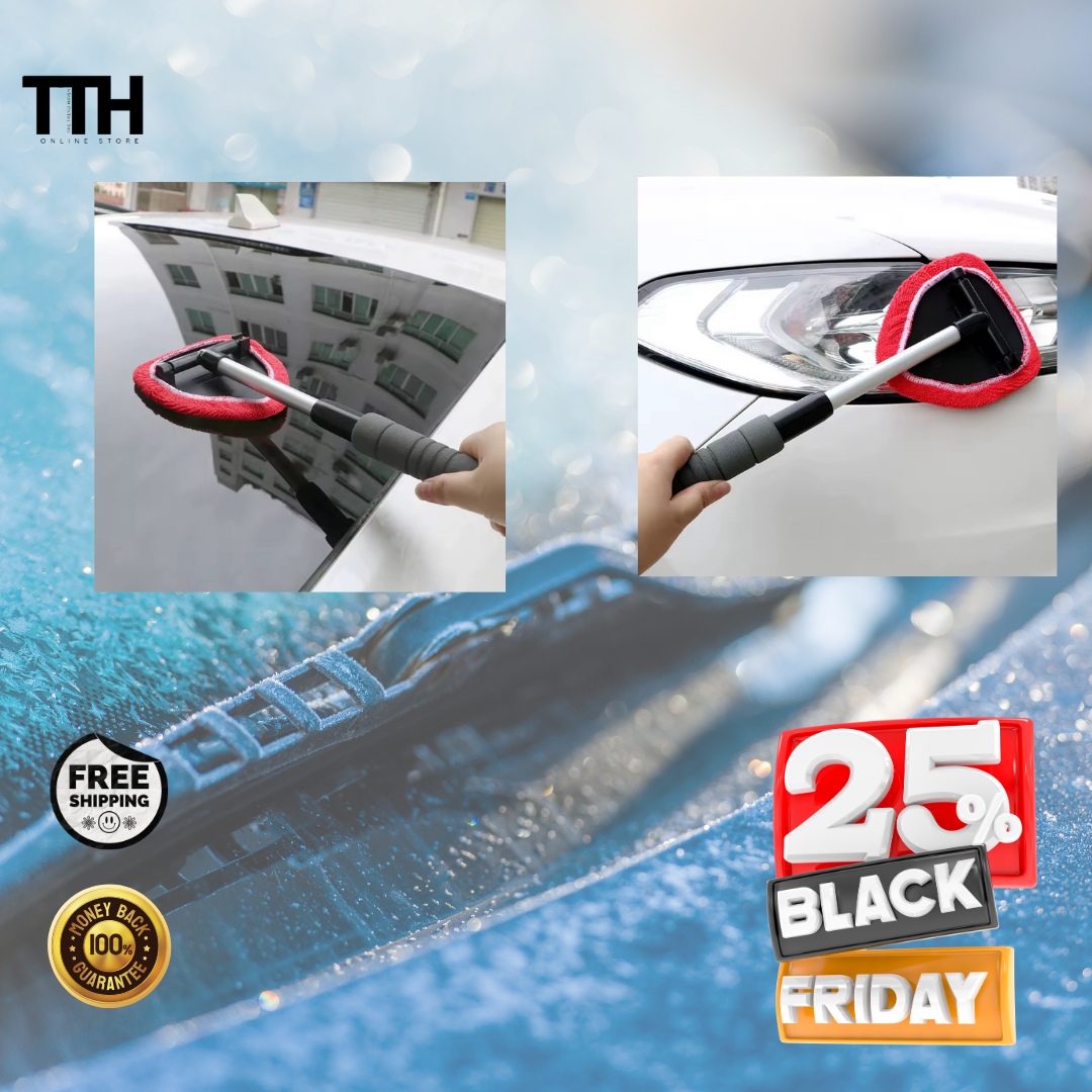 Bil vinduesbørste + 3 klude