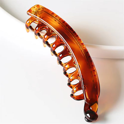 Elegante große Bananen-Haarspangen, einfarbig, mattiert, rutschfest für feine Haare, klassische Damen-Haarnadeln für Pferdeschwänze