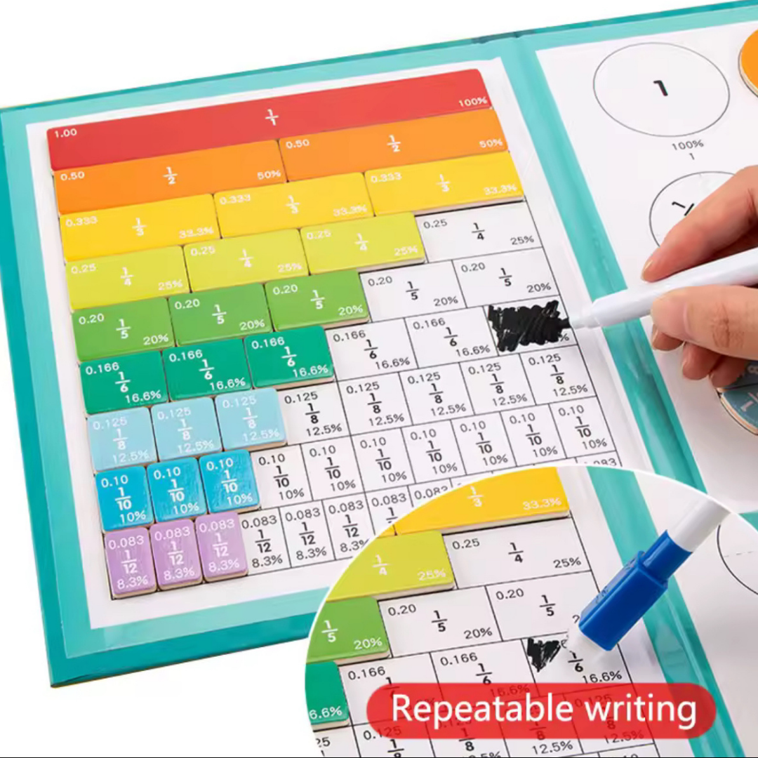 Børns magnetiske brøklæringsmatematiklegetøj