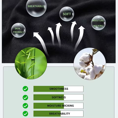 6 Stk Fladt undertøj til mænd i bambusfiber