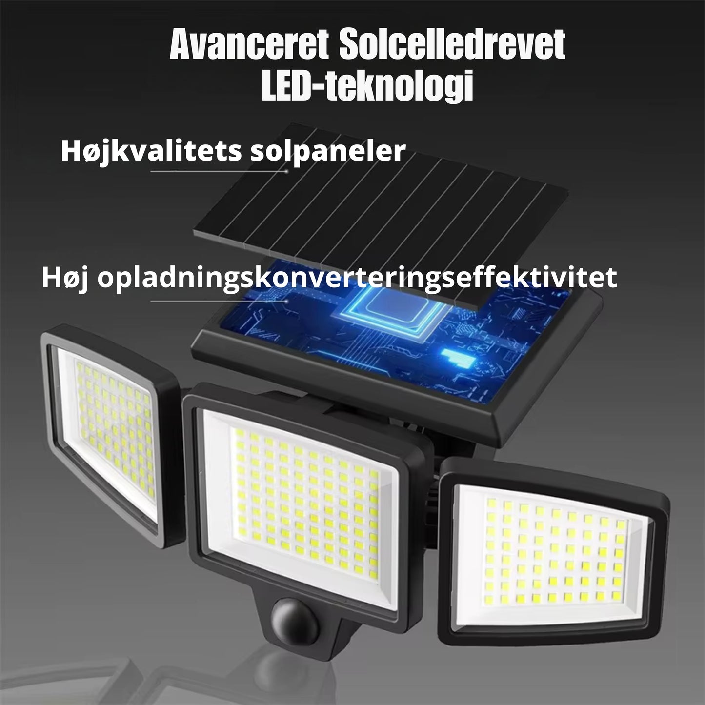 Solcel LED Udendørs Lampe (1 for 596 kr. eller 2 for 971,85 kr. – spar 220,15 kr.)
