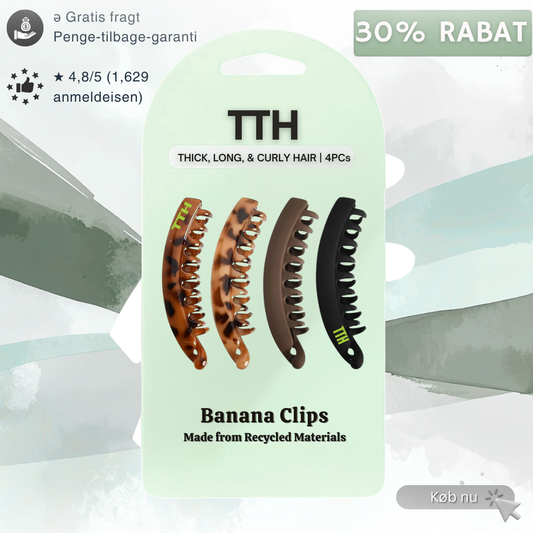 Moderigtige store bananhårspænder