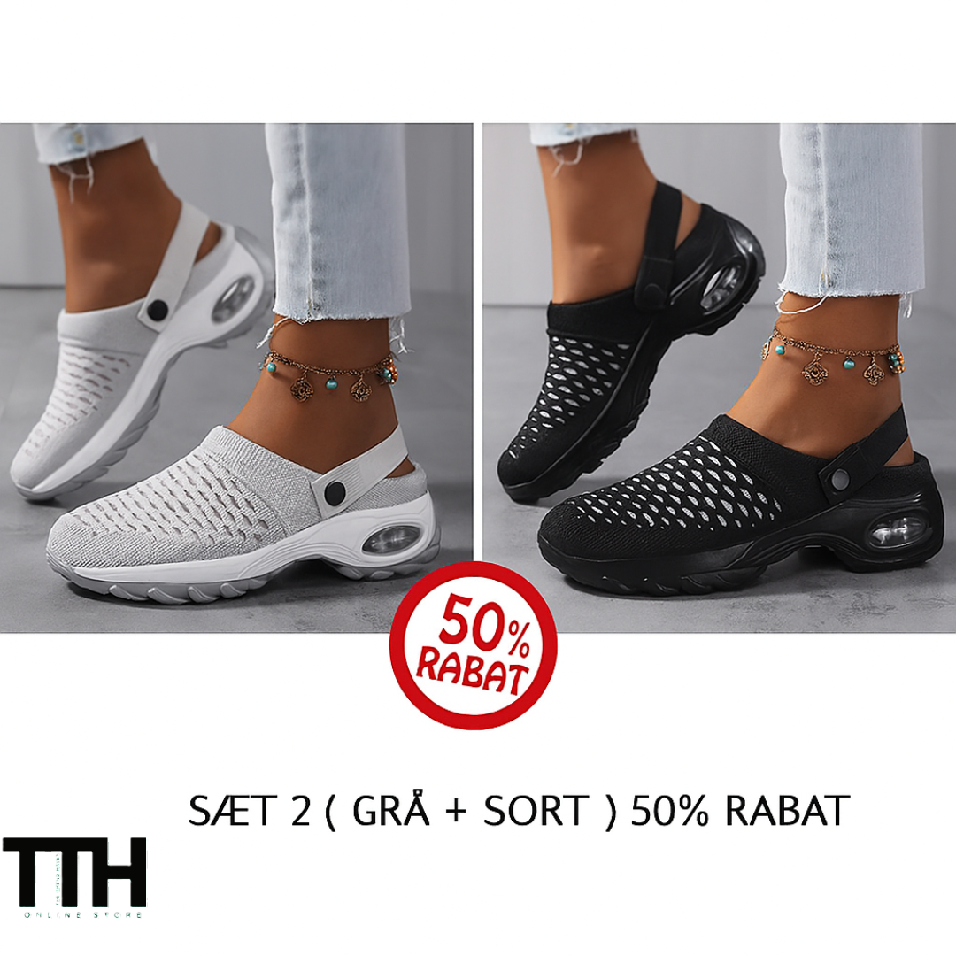 ⭐50% RABAT⭐ Ortopædiske Træsko med Luftpudestøtte – Lindrer Tryk på Ryg og Knæ