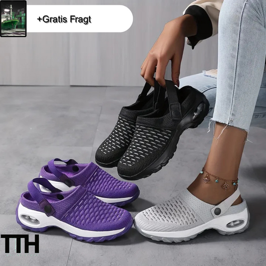 ⭐50% RABAT⭐ Ortopædiske Træsko med Luftpudestøtte – Lindrer Tryk på Ryg og Knæ