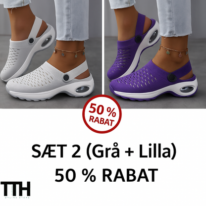 ⭐50% RABAT⭐ Ortopædiske Træsko med Luftpudestøtte – Lindrer Tryk på Ryg og Knæ