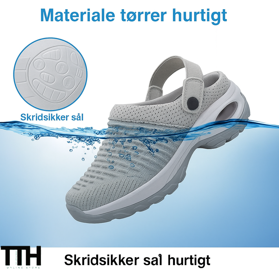 ⭐50% RABAT⭐ Ortopædiske Træsko med Luftpudestøtte – Lindrer Tryk på Ryg og Knæ