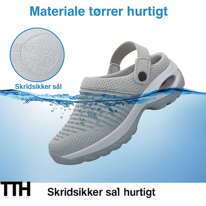 ⭐50% RABAT⭐ Ortopædiske Træsko med Luftpudestøtte – Lindrer Tryk på Ryg og Knæ