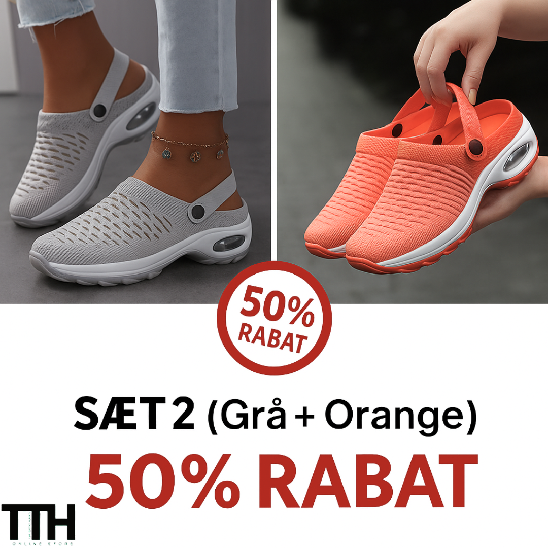 ⭐50% RABAT⭐ Ortopædiske Træsko med Luftpudestøtte – Lindrer Tryk på Ryg og Knæ