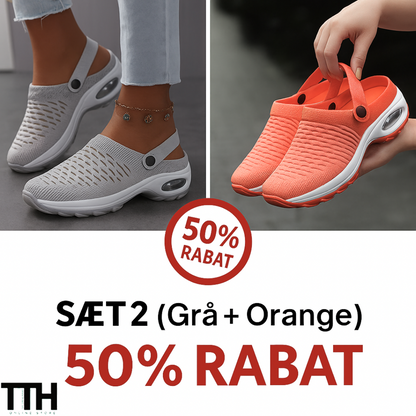⭐50% RABAT⭐ Ortopædiske Træsko med Luftpudestøtte – Lindrer Tryk på Ryg og Knæ