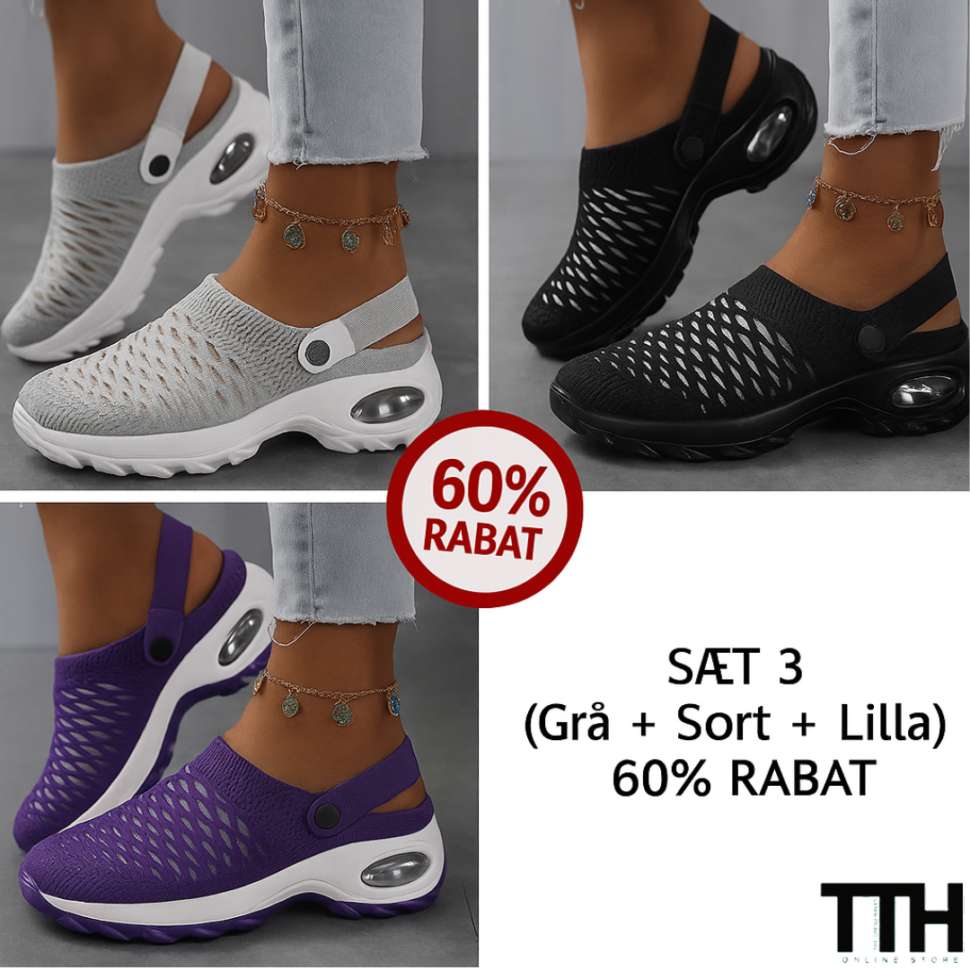 ⭐50% RABAT⭐ Ortopædiske Træsko med Luftpudestøtte – Lindrer Tryk på Ryg og Knæ