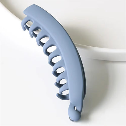 Elegante große Bananen-Haarspangen, einfarbig, mattiert, rutschfest für feine Haare, klassische Damen-Haarnadeln für Pferdeschwänze